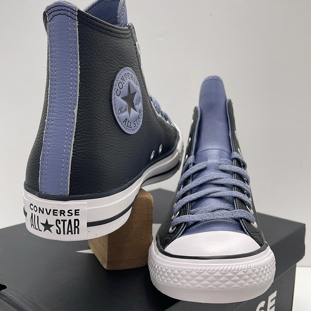 Converse Men’s High-Tops Chuck Taylor All Star Hi Leather Sneaker Black A06570C - Picture 8 of 16
